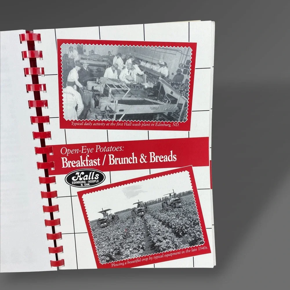 Hall's‎ Potato Harvest Cookbook 1993 Red River Valley ND Farm Spiral Coil